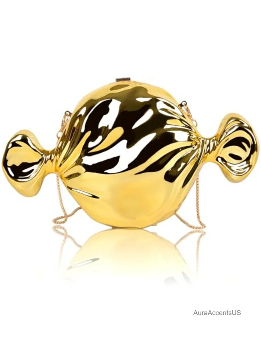 Acrylic Evening Clutch with Detachable Chain, Metal Box Handbag